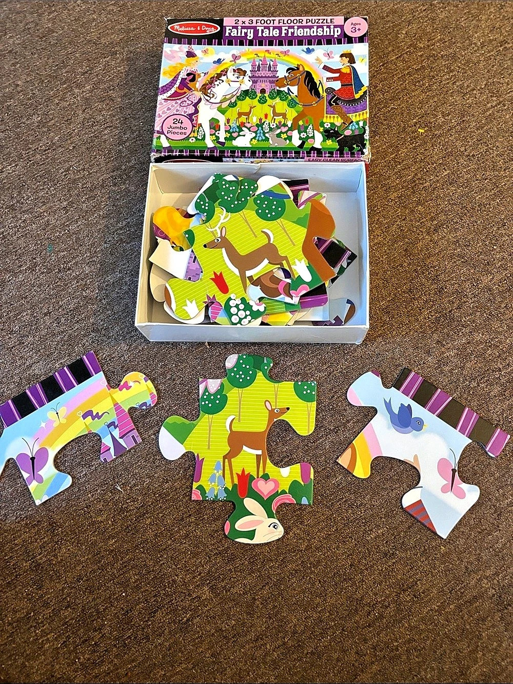 Popular Melissa & Doug Fairy Tale Friendship Floor Puzzle 24 Pieces Included